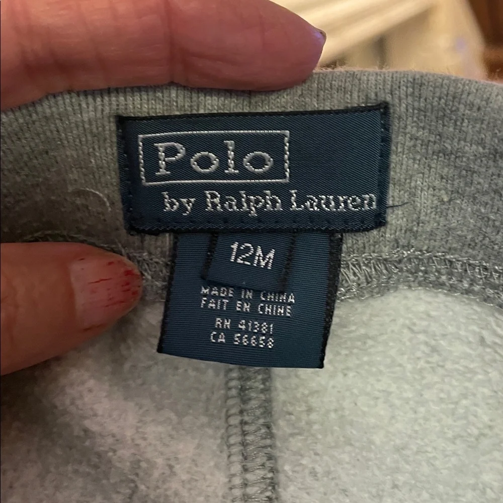 Polo Ralph Lauren Double Knit Jogger Cargo Pants Gray 12M